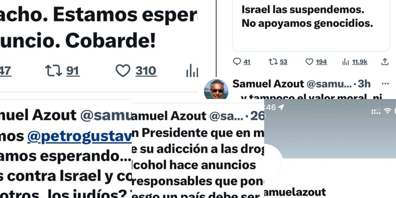 Suspenden cuenta de ‘X’ al empresario Samuel Azout por ataques a Petro