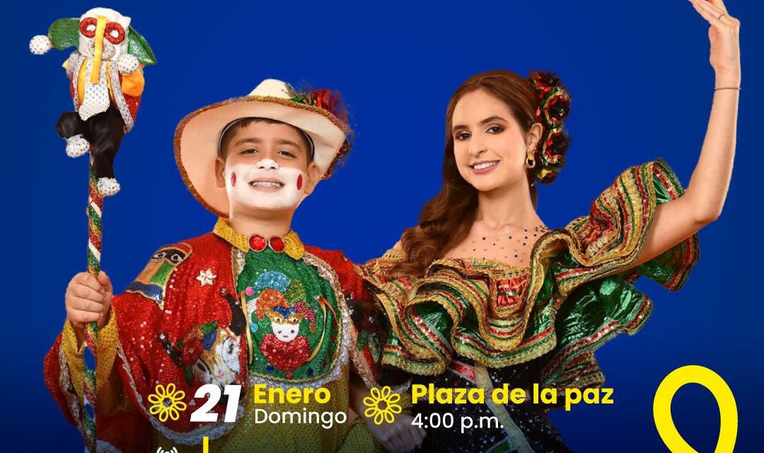 Este domingo Coronación del Carnaval de los Niños: Samia y Emanuel protagonizan ‘El Corazón de la Tradición’, junto al semillero del Carnaval