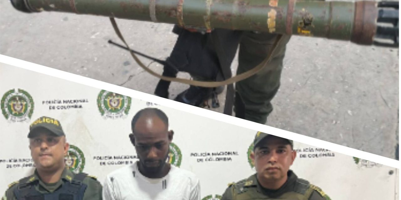 Lo sorprenden con una basuca cuando iba a lanzar un cohete contra una casa