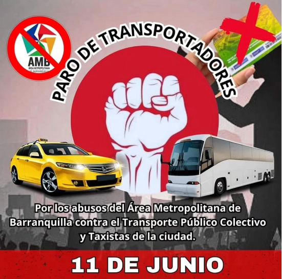 Barranquilla: amenaza de colapso por cuenta del paro de transportadores