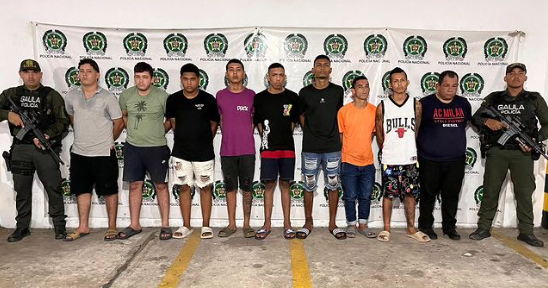 CAPTURADOS 14 PRESUNTOS EXTORSIONISTAS EN SOLEDAD Y MALAMBO