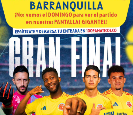 ‘Fan Zone’ en el Malecón del Río para ver la final Colombia va Argentina