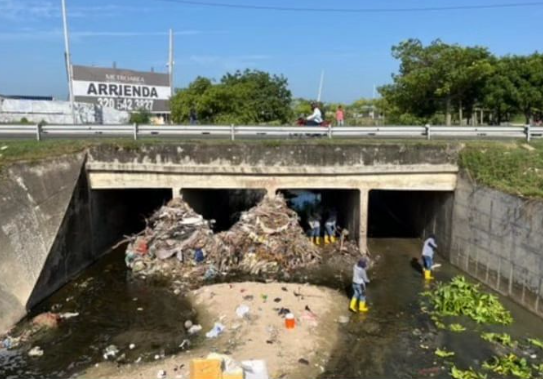 Distrito realiza la limpieza de caños y arroyos para evitar inundaciones por desbordamiento