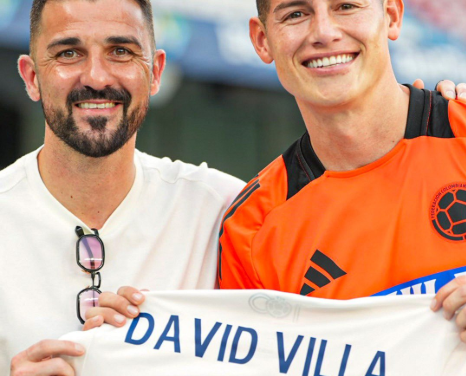 Villa vibra en Colombia: Reencuentro con James y admiración por Díaz