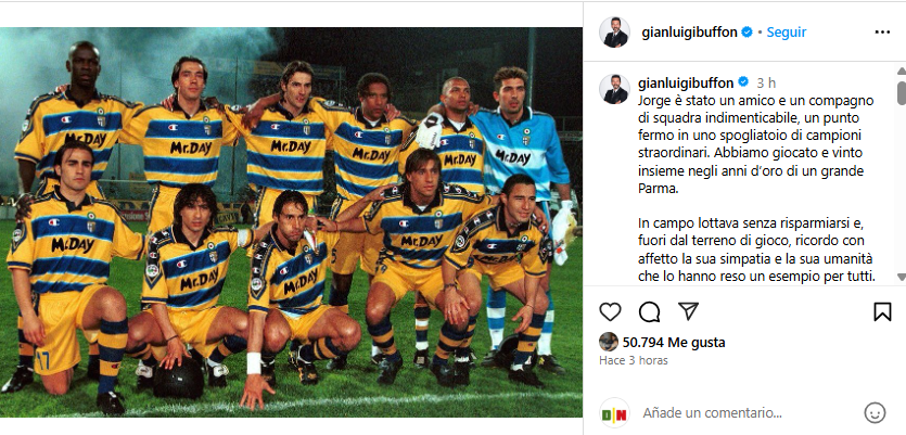 La leyenda Buffon despide a Jorge Bolaño: “Un pilar en un vestuario de campeones”