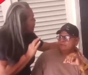 Viral:  mujer increpa a su esposo y le lanza comida a la presunta amante