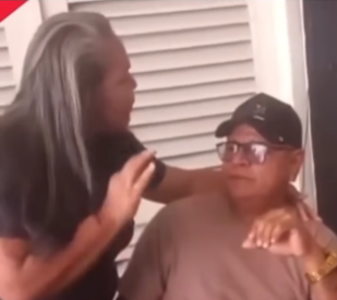 Viral:  mujer increpa a su esposo y le lanza comida a la presunta amante