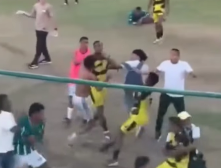 Batalla campal en partido Sub-20 en La Guajira genera repudio en redes
