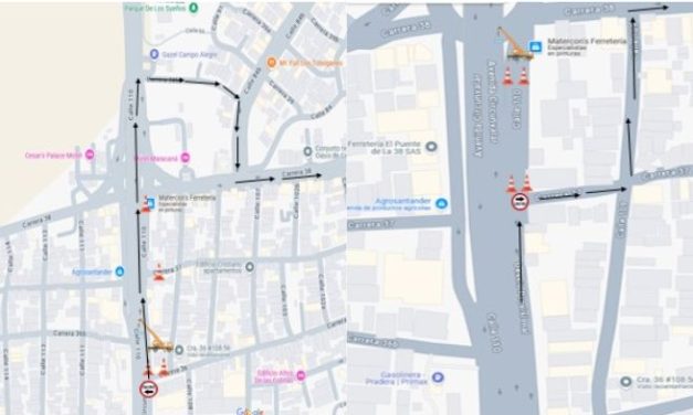 Anuncian cierres viales por obras en la glorieta de la Circunvalar con carrera 38