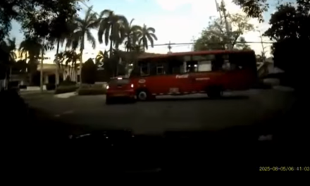 Bus se vuela el pare y choca contra carro en el norte de Barranquilla