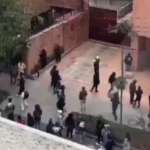 Encapuchados generan caos vial y vandalismo en el norte de Bogotá en apoyo a Palestina