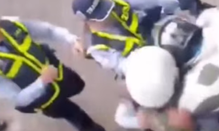 Trifulca entre motociclista y agentes de tránsito en operativo en Cali
