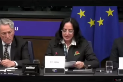 María Fernanda Cabal denuncia ante el Parlamento Europeo un “derrumbe institucional” en Colombia