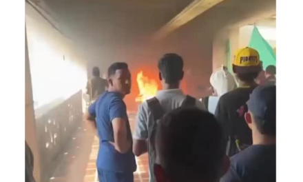 Regreso a clases en Uniatlántico termina con disturbios y quema de oficinas en la sede Norte