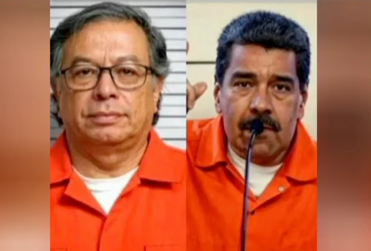 Foto con montaje de Petro y Maduro vestidos de presos desata nueva crisis diplomática entre Colombia y el Gobierno Trump