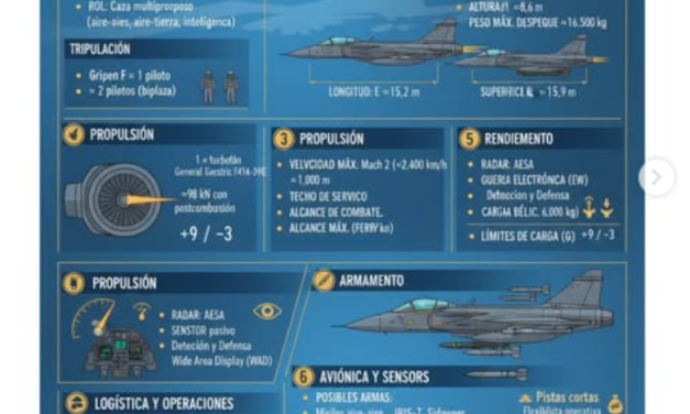 INFOGRAFÍA : los 17 cazas Gripen E/F que el Gobierno le comprará a Suecia