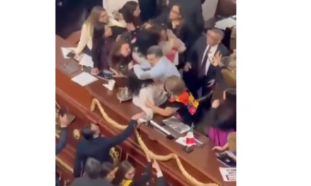 Se agarran de las mechas en el Senado en México