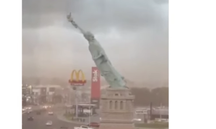 Fuertes vientos derriban réplica de la Estatua de la Libertad en Brasil