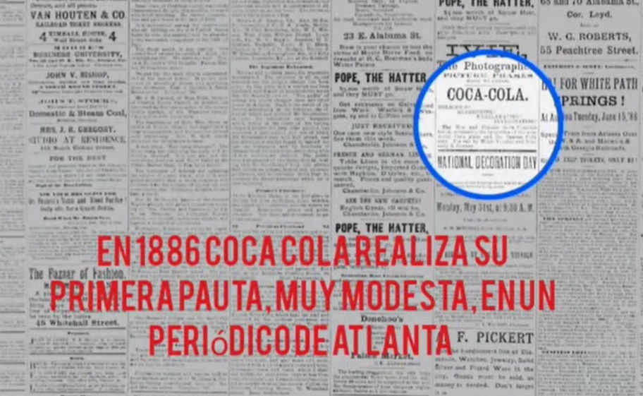 Coca-Cola celebra sus humildes inicios: de un anuncio diminuto a un gigante global