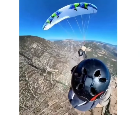 Parapentista sobrevive a aterrizaje fallido que quedó grabado en video