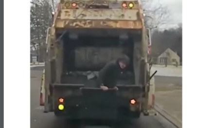 Hombre es captado oculto en un bote de basura tras huir de inspección en Ohio