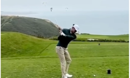 Gareth Bale celebra como en una final: hoyo en uno