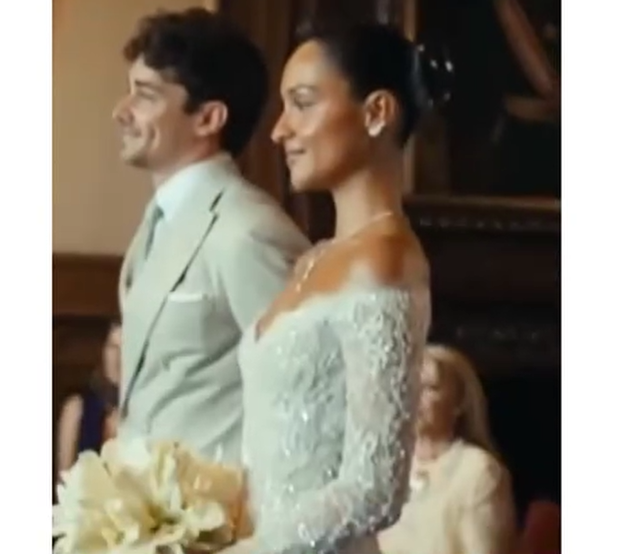 💍 Así fue la boda civil de Charles Leclerc y Alexandra Saint Mleux