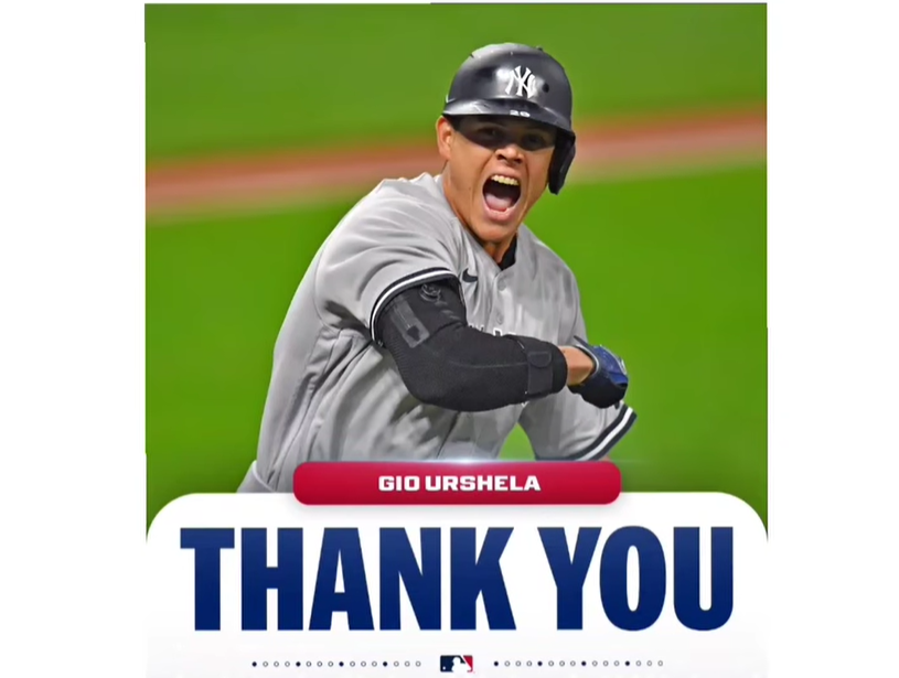 «¡Gracias!»: la MLB a Urshela por 10 años de carrera