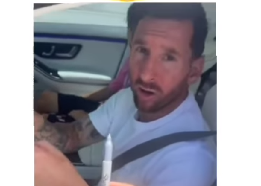 Le salió la laiminita de Messi y Messi en persona