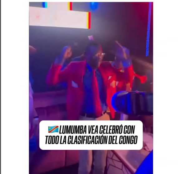  ¡Lumumba dejó el modo estatua para celebrar la clasificación de El Congo!