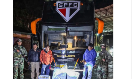 Bus que transportaría al São Paulo fue detenido con 86,5 kilos de marihuana