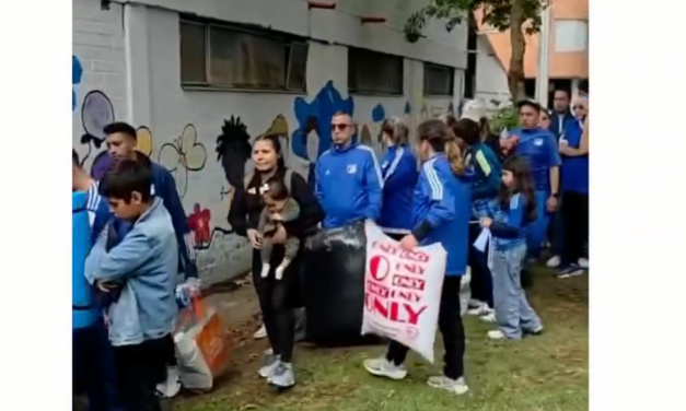 Hinchas de Millos hacen largas filas para donar 